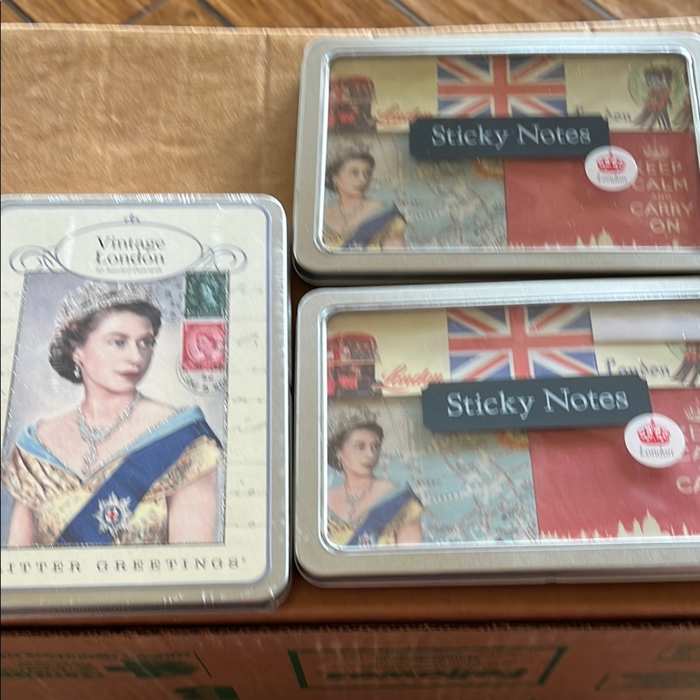 Vintage London Sticky Notes Set - Multicolor